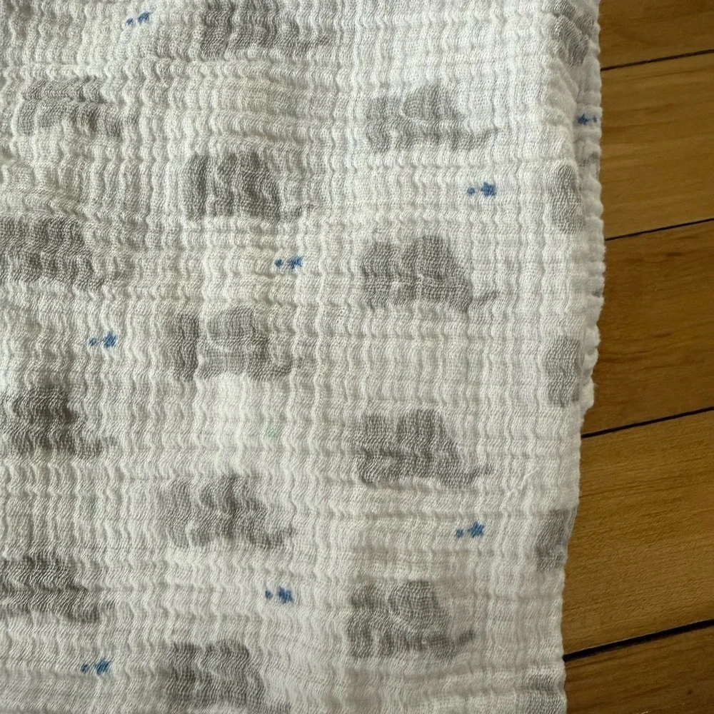 Aden + Anais elephant muslin‎ infant swaddle receiving blanket